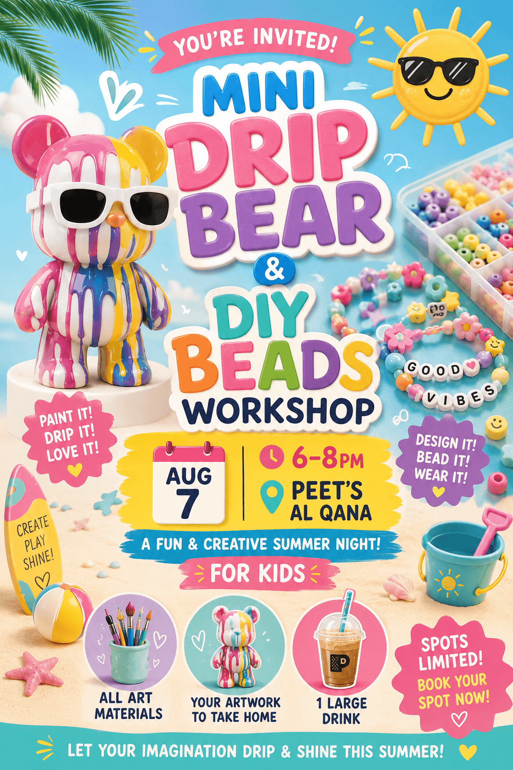 Mini Drip Bear & DIY Beads Workshop ( Kids + Parents)